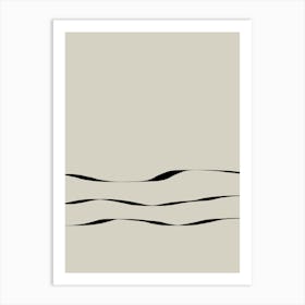 Minimalistic Artwork With Wavy Lines Art Print