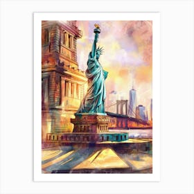 New York City Statue Of Liberty Art Print