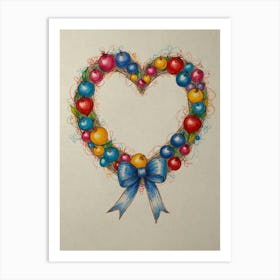 Heart Wreath 3 Art Print