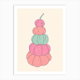 Pumpkins In A Stack Art Print