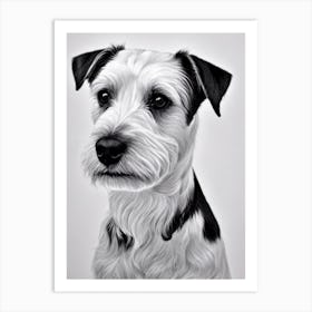 Biewer Terrier B&W Pencil Dog Art Print