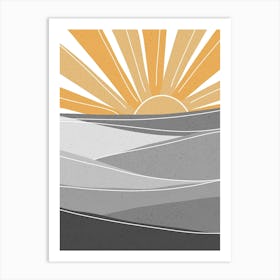 Sunset Over The Prairie Art Print