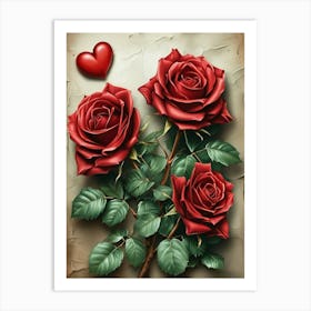 Red Roses 1 Art Print