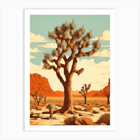  Retro Illustration Of A Joshua Tree By Desert Spring 3 Art Print