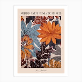 Fall Botanicals Delphinium 2 Poster Art Print