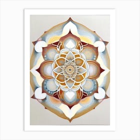 Mandala Symbol 1, Abstract Painting Art Print