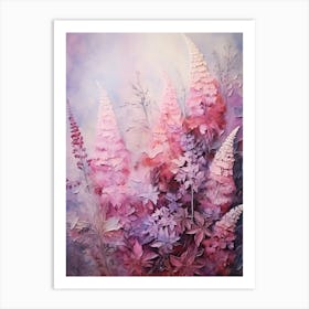 Pink Lupins Art Print