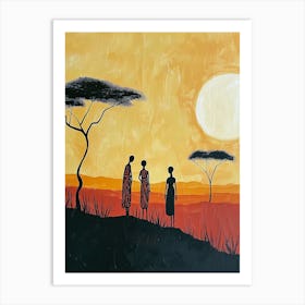 Boho Whispers; Tribal Echoes, Africa Art Print