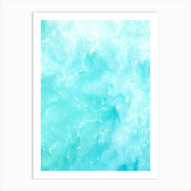 Blue Sea Water Art Print