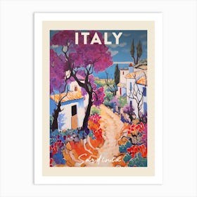 Sardinia Italy 2 Fauvist Painting Travel Poster Art Print