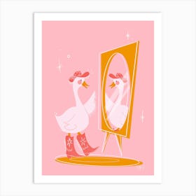 Duck In Boots Art Print