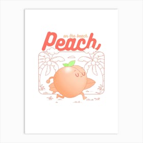 Peach On The Beach Art Print