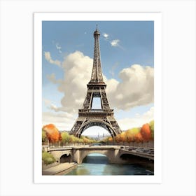 Eiffel Tower art print 1 Art Print