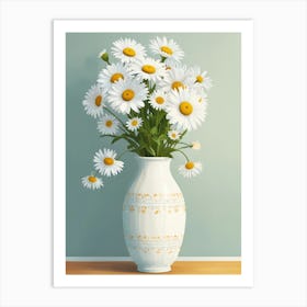 Daisies In A Vase 1 Art Print