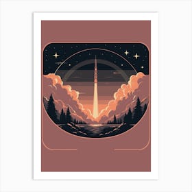 Space Rocket Art Print