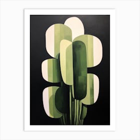 Modern Abstract Cactus Painting Chamaecereus Silvestrii Cactus 1 Art Print