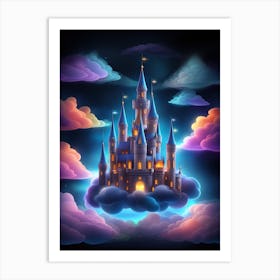 Castle In The Clouds Art Print