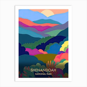 Shenandoah National Park Travel Poster Matisse Style 1 Art Print