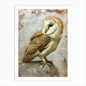 Barn Owl Painting 8 Art Print