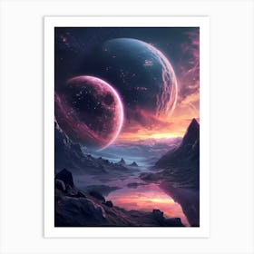 Space Landscape Wallpaper 2 Art Print