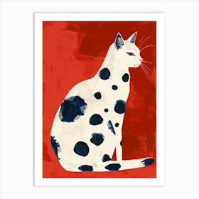 Polka Dot Cat 8 Art Print