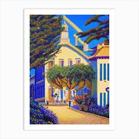 Carmel, City Us  Pointillism Art Print