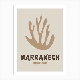 Marrakech Neutral Brown Art Print