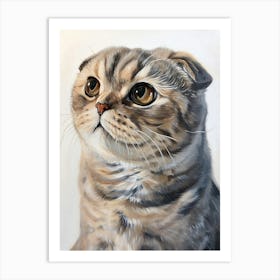 Scottish Fold Cat Painting 4 Art Print