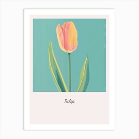 Tulip 3 Square Flower Illustration Poster Art Print