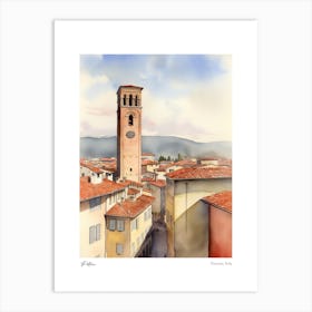 Pistoia, Tuscany, Italy 4 Watercolour Travel Poster Art Print