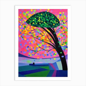 Sugarberry Tree Cubist Art Print