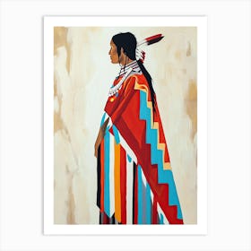 Cheyenne Charms In Minimalist Art ! Native American Art Art Print