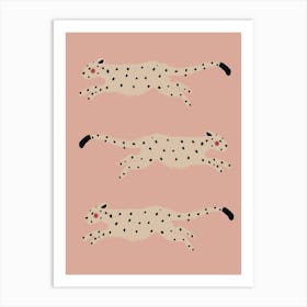 Pink Leopards Art Print