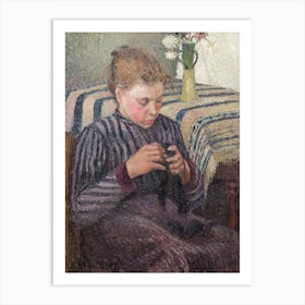 Woman Mending (1895), Camille Pissarro Art Print