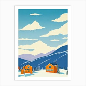 Snowshoe 3, Usa Midcentury Vintage Skiing Poster Art Print