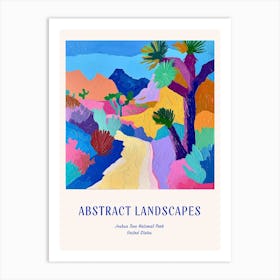 Colourful Abstract Joshua Tree National Park Usa 5 Poster Blue Art Print