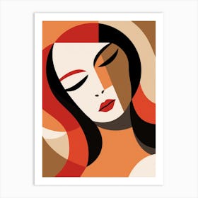 Abstract Woman'S Face 10 Art Print