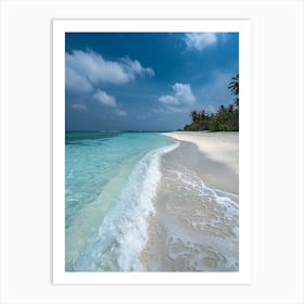 Sand Beach In Maldives Art Print