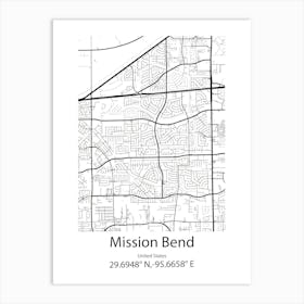 Mission,Canada Minimalist Map Art Print