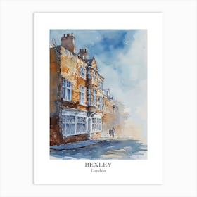 Bexley London Borough   Street Watercolour 2 Poster Art Print