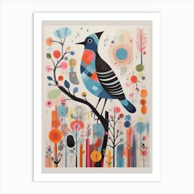 Colourful Scandi Bird Dunlin 2 Art Print