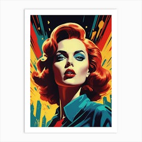 Woman In The Style Of Pop Art (14) Art Print