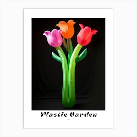 Bright Inflatable Flowers Poster Tulip 1 Art Print