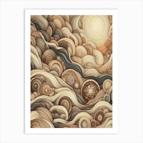 Waves And Swirls Art Print