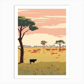 Uganda Travel Illustration Art Print