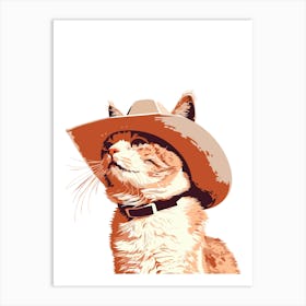Cowboy Cat 1 Art Print