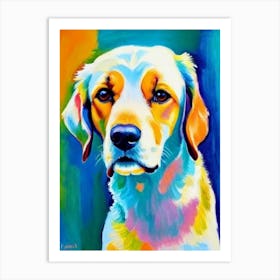Golden Retriever 2 Fauvist Style Dog Art Print