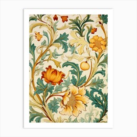 Victorian Floral Wallpaper 13 Art Print