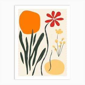 Flowers And Leaves 26 Art Print