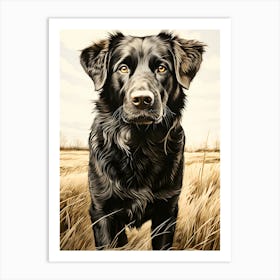 Whiskered Wonder Portrait Of A Pup Art Print